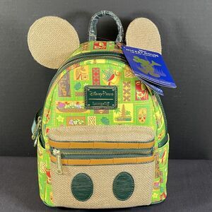 Disney Parks Loungefly Enchanted Tiki Room 2022 Green Mickey Icons Backpack NEW